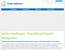 Tablet Screenshot of iscribehealthcare.com